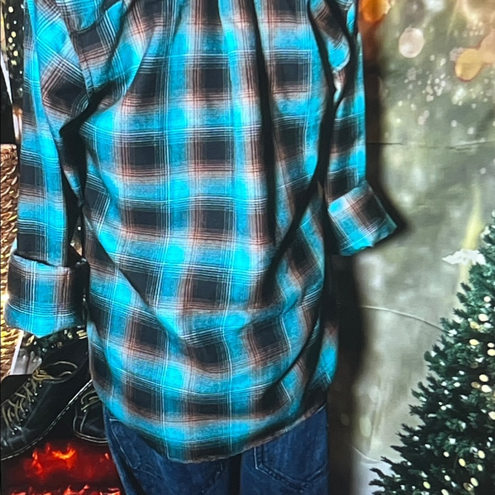 Dixxon “Switch Suspension” Button Down Blue/Brown… - image 6